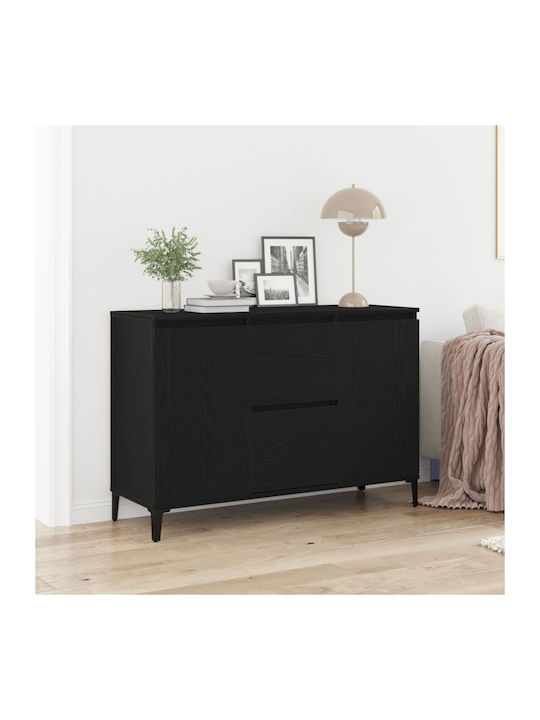 Sideboard made of Solid Wood Black Oak 104x35x70cm