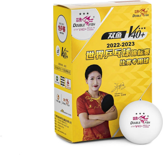 Mingi de tenis de masă Double Fish V40+ 3*** Wtt Ittf 6buc Cusătură 72805