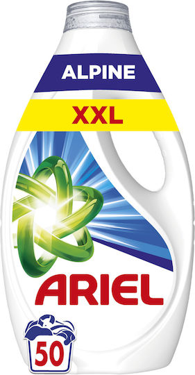 Ariel Alpine Υγρό Απορρυπαντικό για Λευκά Ρούχα (50 Μεζούρες)