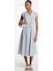 Summer Midi Dress for Wedding / Christening Midnight Blue