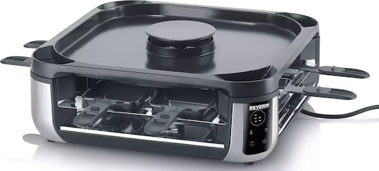 Severin Tabletop Electric Grill Raclette Smooth Plate 1900W with Adjustable Thermostat