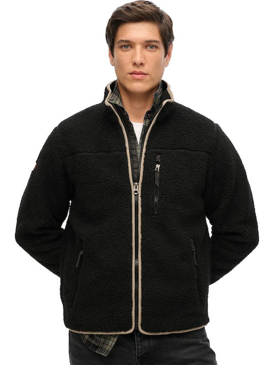 Superdry Men's Fleece Cardigan Black