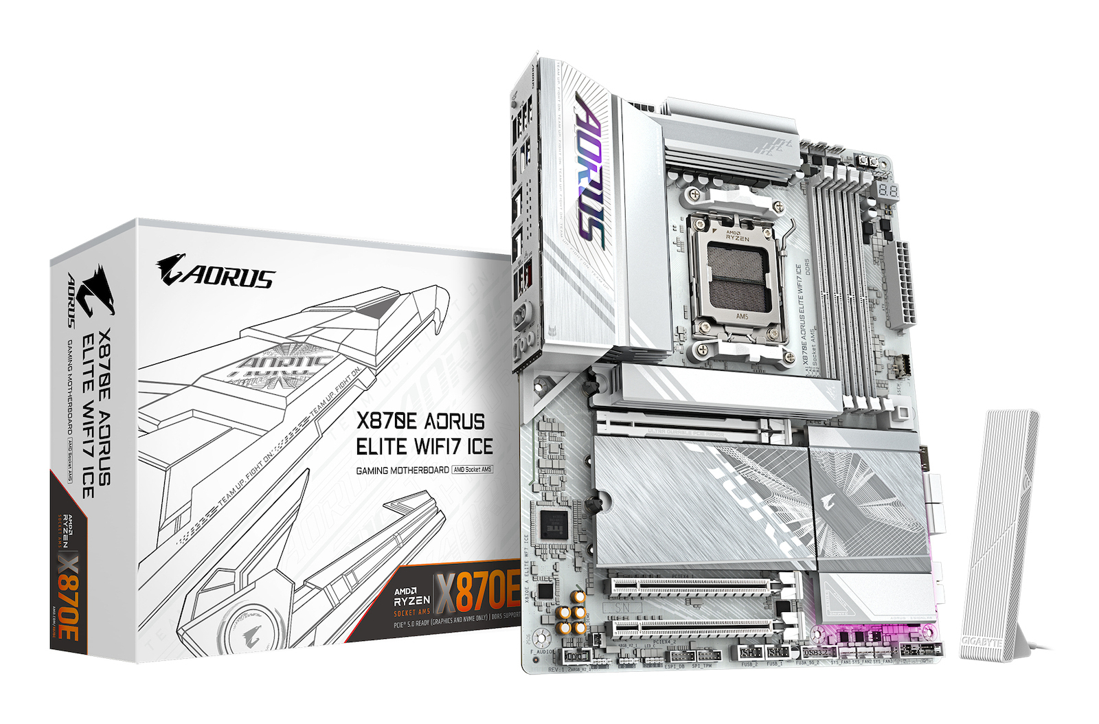Gigabyte X870E AORUS ELITE WIFI7 ICE Motherboard ATX με AMD AM5 Socket