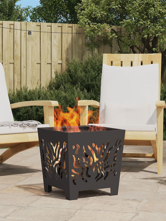 vidaXL Firepit Black 40x40x40cm