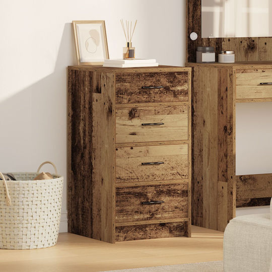 Office Drawer Made of Solid Wood Natural 40x41x75cm
