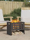 vidaXL Firepit Black 50x30x40cm