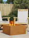 vidaXL Firepit Brown 60x60x30cm