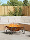vidaXL Kamin Innenbereich Metallisch Braun 80x80x40cm
