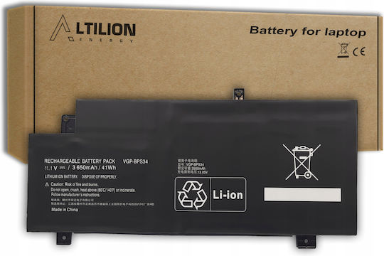 Altilion Energy Laptop-Batterie VGP-BPS34 für Sony Vaio Fit 14 SVF14A / Fit 15 SVF15A