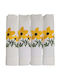 Nakas Concept Napkin Linen Set 4pcs White|Yellow 50x50cm
