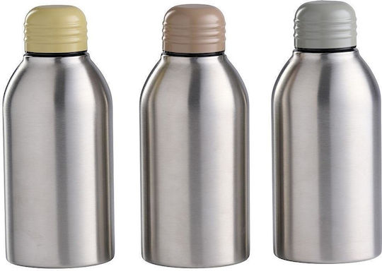 Espiel Day Flasche Wasser Metallisch mit Schraubverschluss Silber 600ml