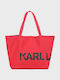 Karl Lagerfeld K Essential Oversized Logo Shopper Red Τσάντες Female Red A1w50060-034