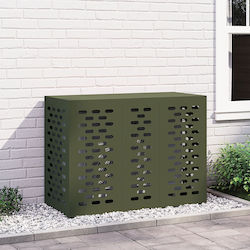 Vidaxl Air Conditioner Cover Olive 110x50x80 cm Steel