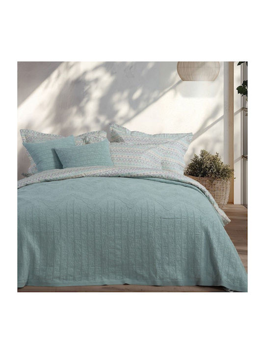 Nef-Nef Homeware Starige Κουβέρτα Πικέ Υπέρδιπλη 230x250εκ. Aqua