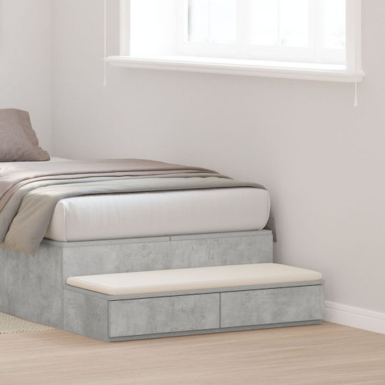 vidaXL Bed Drawer made of Wood Gray 75x36.5x16.5cm