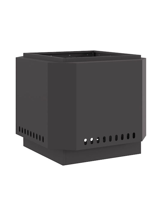 vidaXL Kamin Draußen Metallisch Schwarz 58x58x51cm