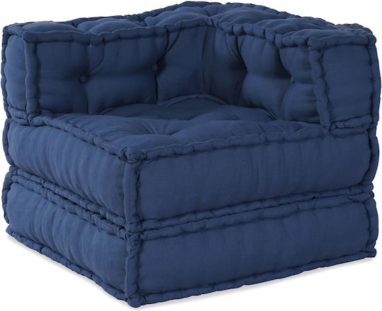 Bean Bag Chair Poof Indigo 70x70x54cm