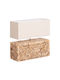 HomeMarkt Twiggy Μεταλλικό Πορτατίφ για Ντουί E27 με Λευκό Καπέλο και Καφέ Βάση
