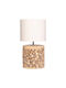 HomeMarkt Twiggy Metal Table Lamp for Socket E27 with Beige Shade and Brown Base