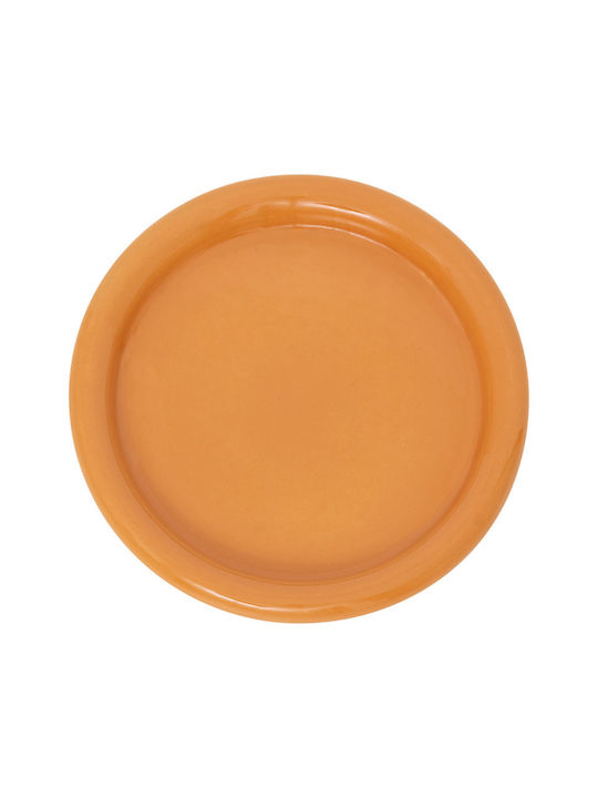 Urban Nature Culture Amsterdam Plate Shallow Ceramic Orange with Diameter 22cm