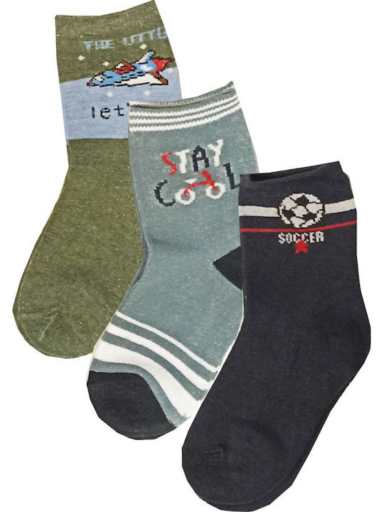 365 Charm Socks Детски чорапи Blue - Gray 3 Чифта