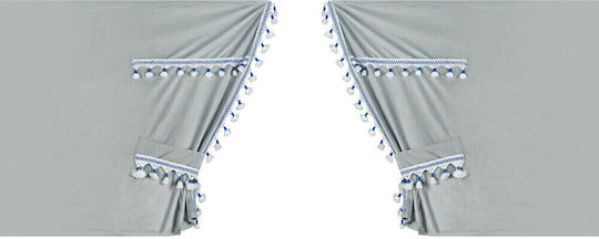 Lampa Κουρτινες Νταλικας Luxury Smart Ασημι Μπλε Σετ Lampa 5 Τεμ L9603.3