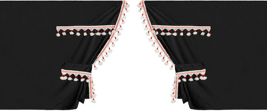 Lampa Truck Curtains Luxury Smart Black Red Set Lampa 5 Pcs L9603.5