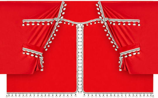 Lampa LKW-Vorhänge Luxus Pro Kabine Rot Schwarz Set Lampa 8-teilig L9604.1