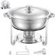 Vevor 5 Qt 2 Pack Στρογγυλό Σετ Μπουφέ Πιάτων Ταψί Πλήρους Μεγέθους Ανοξείδωτο Χάλυβα