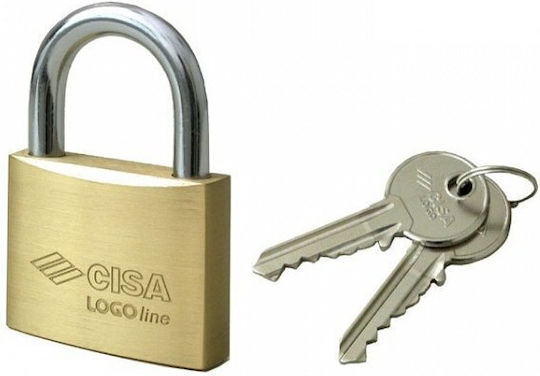 Cisa Ορειχάλκινο Λουκέτο Πέταλο με Κλειδί 20mm