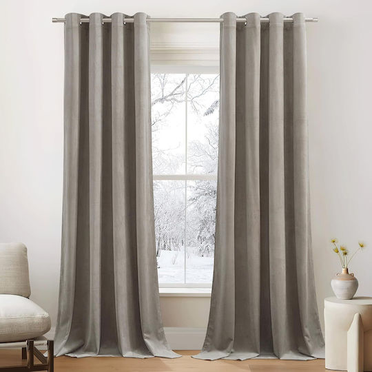 Pony Dance Verdunkelungsvorhänge Set für Fenster mit Grommets Braune 240x132cm