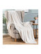 Miulee Fleece Decke für die Couch 125x150cm Weiß