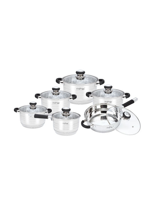 Cheffinger Stainless Steel Pots Set 6 Pieces