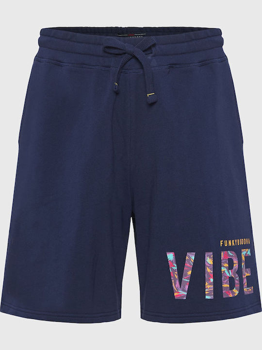 Funky Buddha Men's Athletic Shorts Navy Blue