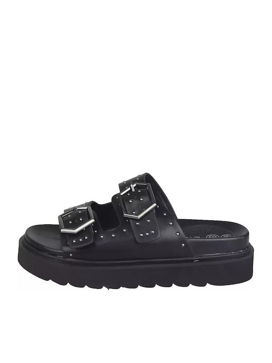 Women's Flat Sandals Flatforms in Black Color