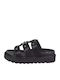 Women's Flat Sandals Flatforms in Black Color
