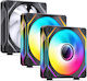 Jonsbo ZL-120B Case Fans (1800rpm / 60.35cfm) with ARGB Lighting and 4-Pin PWM Connection Pack of 3