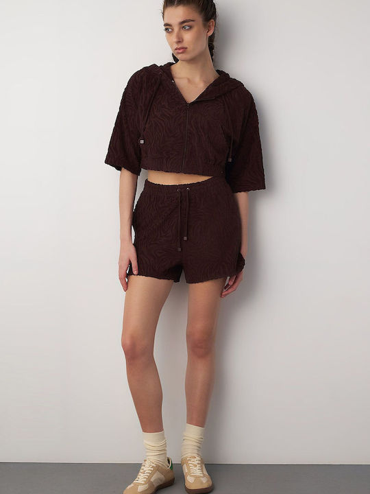 Women's Terry Shorts Brown