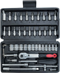 Set de scule manuale/46 buc Set de șurubelnițe și tubulare Tns 31-950-0081