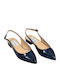 Anatomic Leather Pointy Slingback Ballerinas Blue