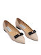 Anatomic Leather Pointy Ballerinas Beige