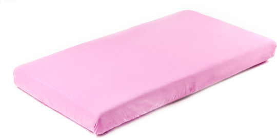 Sensillo Baby Sheet Crib Flannel Fitted Pink 60x120cm