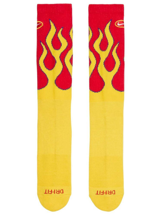 Nike Everyday Plus Cushioned Athletic Socks Yellow 1 Pair
