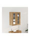 Wall Living Room Display Cabinet made of Particleboard with Glass Artisan Oak 69.5x34x90cm