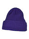 Beanie Unisex Beanie with Rib Knit in Purple color