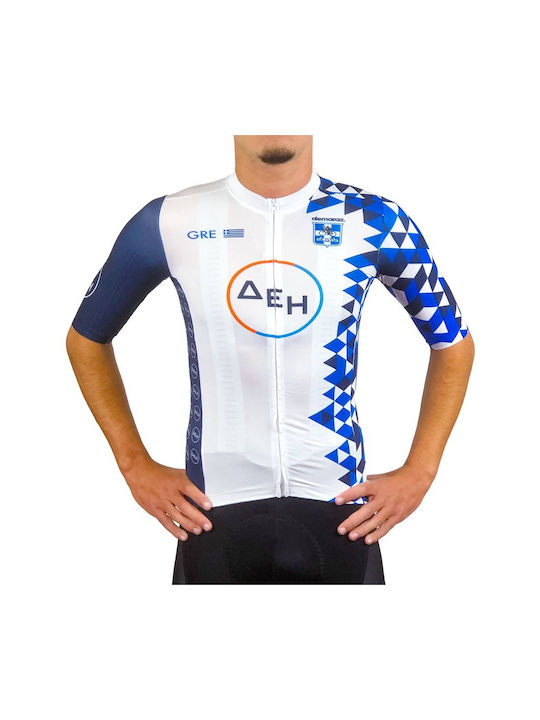 Demaraz Εθνική Ελλάδος Κοντομάνικη Μπλούζα Road Bike Λευκή