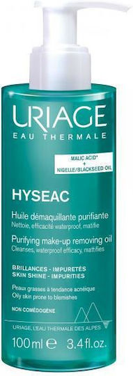 Uriage Hyseac Oil Makeup Remover Face for Acne-Prone Skin 100ml