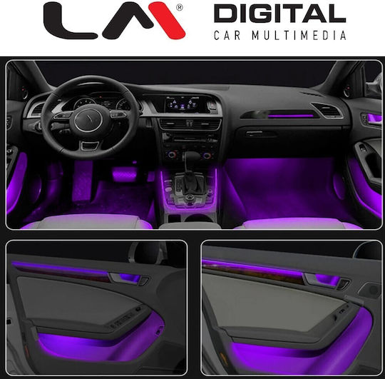 LM Digital Εσωτερικό Διακοσμητικό Συστήμα Φωτισμού Αυτοκινήτου RGB