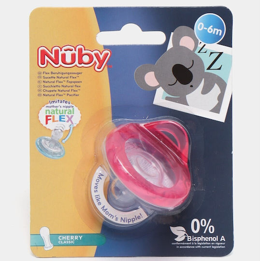 Nuby Pacifier Silicone Pink for 0-6 months