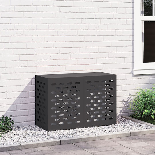 Vidaxl Κάλυμμα Κλιματιστικού Μαύρο 90x40x60 Εκ Χάλυβα Black
